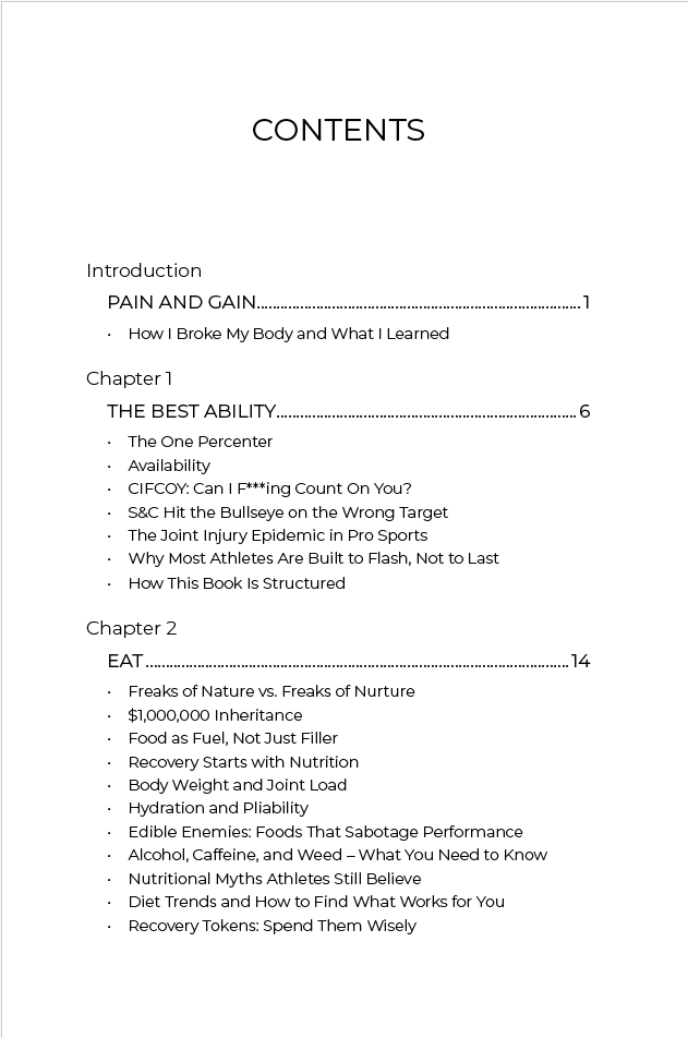 The 1%: The Athletes Guide to Nutrition, Sleep and Peak Performance by Marcellus Bowman III