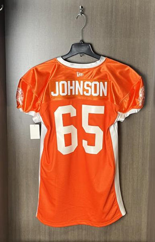 2024 Orange Warmup Jersey Johnson #65 2XL