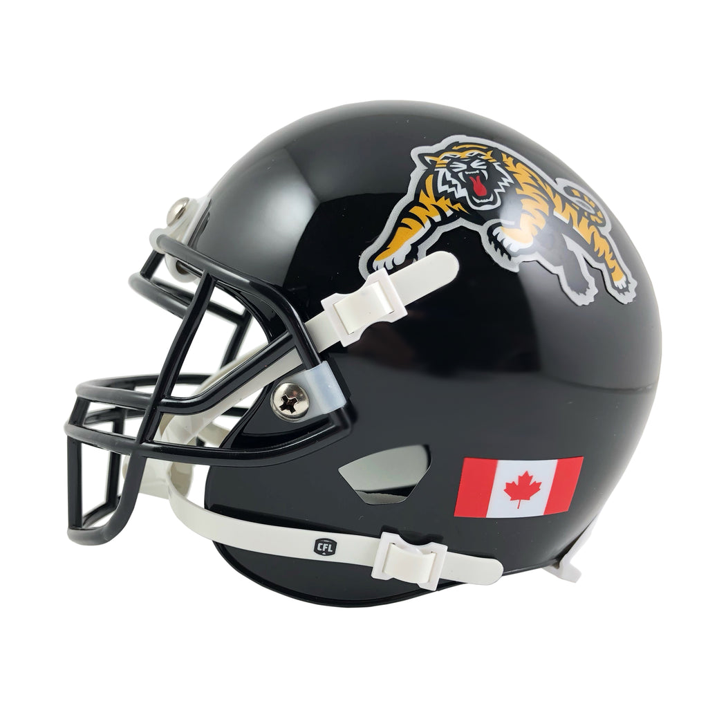 black cat football helmet Tiger-Cats Mini Helmet - Tiger-Cats